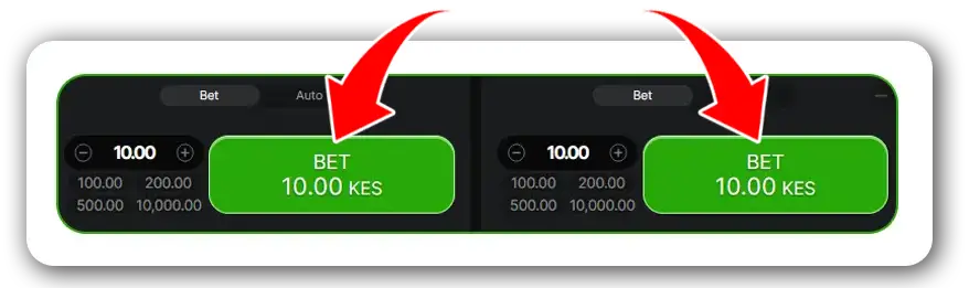 Betting Buttons Aviator India